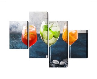 Obraz Wieloczęściowy Okulary Z Letnimi Koktajlami