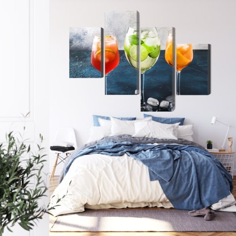 Obraz Wieloczęściowy Okulary Z Letnimi Koktajlami