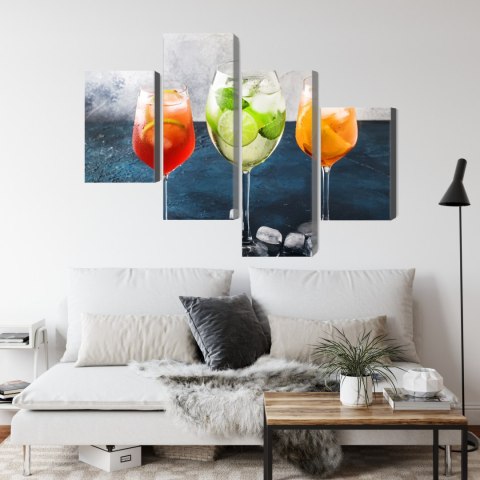 Obraz Wieloczęściowy Okulary Z Letnimi Koktajlami