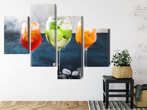 Obraz Wieloczęściowy Okulary Z Letnimi Koktajlami