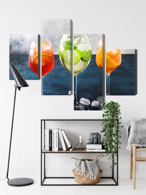 Obraz Wieloczęściowy Okulary Z Letnimi Koktajlami