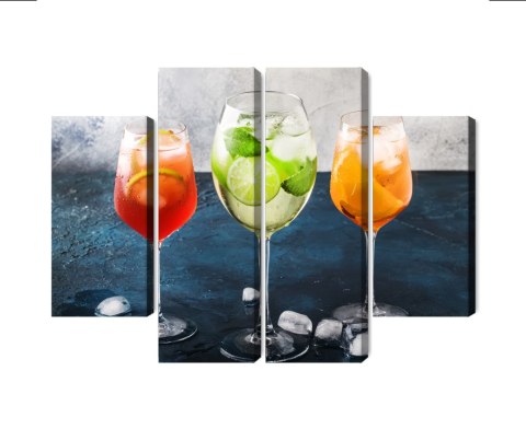 Obraz Wieloczęściowy Okulary Z Letnimi Koktajlami