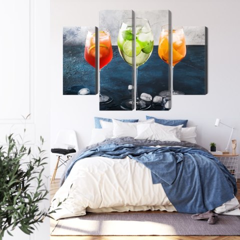 Obraz Wieloczęściowy Okulary Z Letnimi Koktajlami