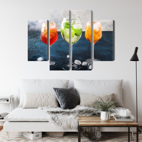 Obraz Wieloczęściowy Okulary Z Letnimi Koktajlami