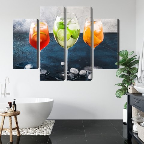 Obraz Wieloczęściowy Okulary Z Letnimi Koktajlami