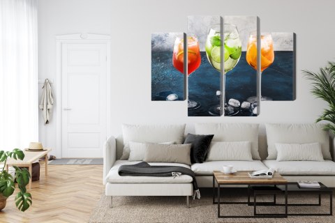 Obraz Wieloczęściowy Okulary Z Letnimi Koktajlami