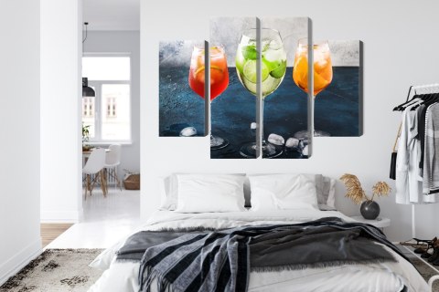 Obraz Wieloczęściowy Okulary Z Letnimi Koktajlami