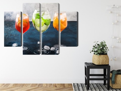 Obraz Wieloczęściowy Okulary Z Letnimi Koktajlami