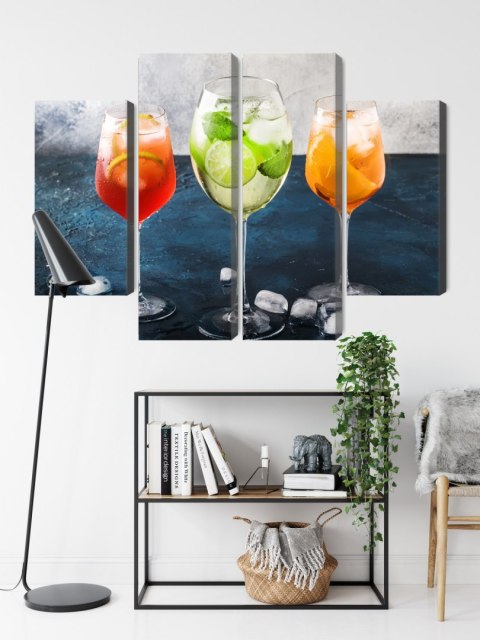 Obraz Wieloczęściowy Okulary Z Letnimi Koktajlami