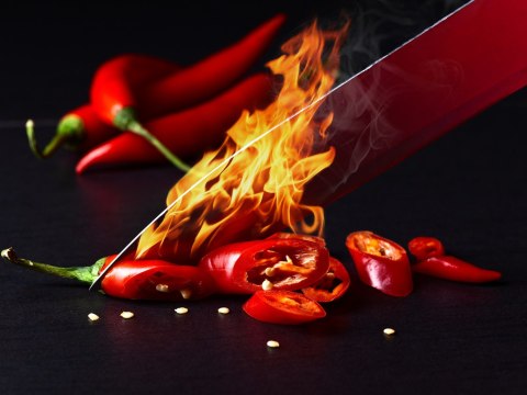 Obraz Wieloczęściowy Płonący Nóż