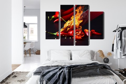 Obraz Wieloczęściowy Płonący Nóż
