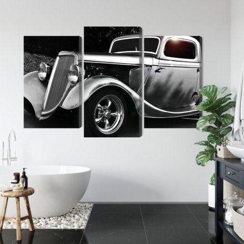 Obraz Wieloczęściowy Samochód Hot Rod W Stylu Vintage Obraz Wieloczęściowy Samochód Hot Rod W Stylu Vintage