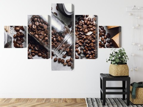 Obraz Wieloczęściowy Składniki Do Przygotowania Kawy