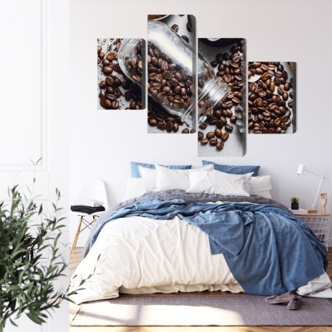 Obraz Wieloczęściowy Składniki Do Przygotowania Kawy