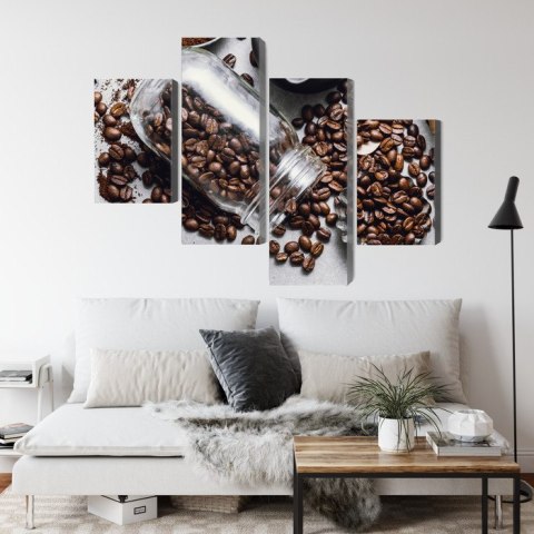 Obraz Wieloczęściowy Składniki Do Przygotowania Kawy