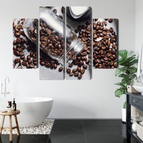 Obraz Wieloczęściowy Składniki Do Przygotowania Kawy
