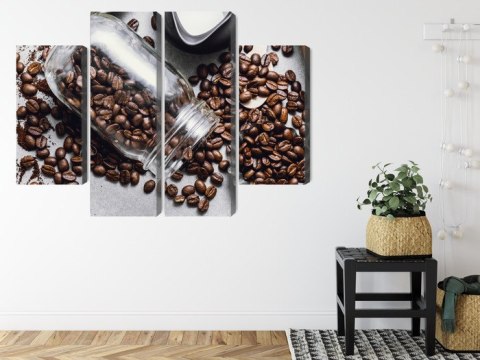 Obraz Wieloczęściowy Składniki Do Przygotowania Kawy