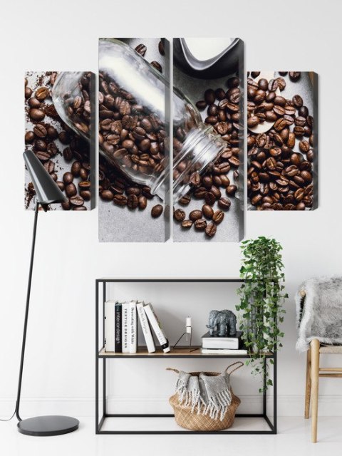 Obraz Wieloczęściowy Składniki Do Przygotowania Kawy