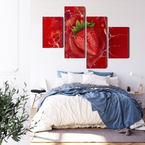 Obraz Wieloczęściowy Soczysta Truskawka