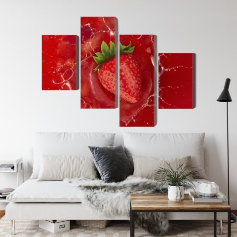 Obraz Wieloczęściowy Soczysta Truskawka