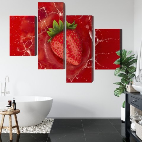 Obraz Wieloczęściowy Soczysta Truskawka