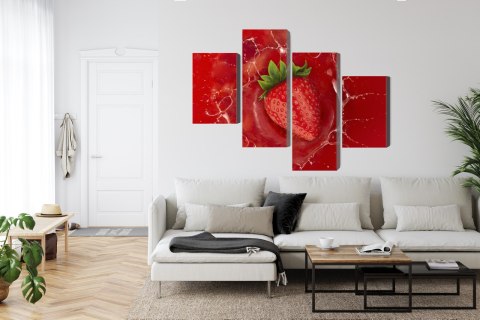 Obraz Wieloczęściowy Soczysta Truskawka