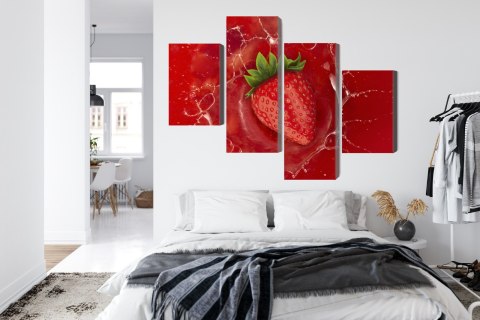 Obraz Wieloczęściowy Soczysta Truskawka