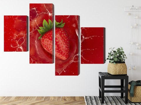 Obraz Wieloczęściowy Soczysta Truskawka