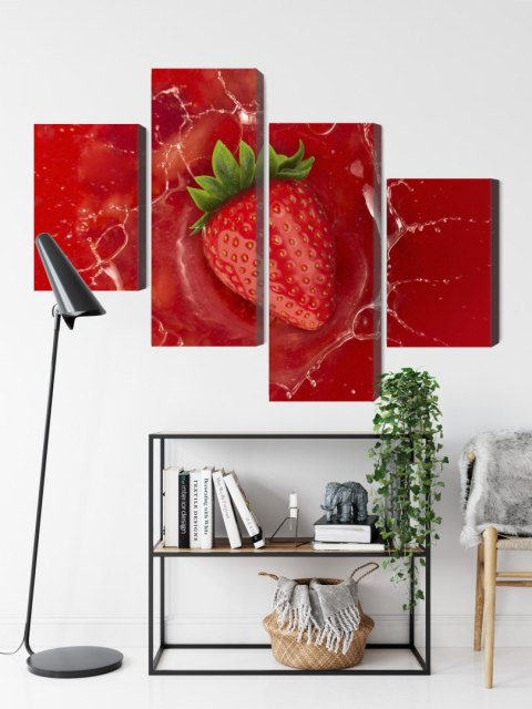 Obraz Wieloczęściowy Soczysta Truskawka