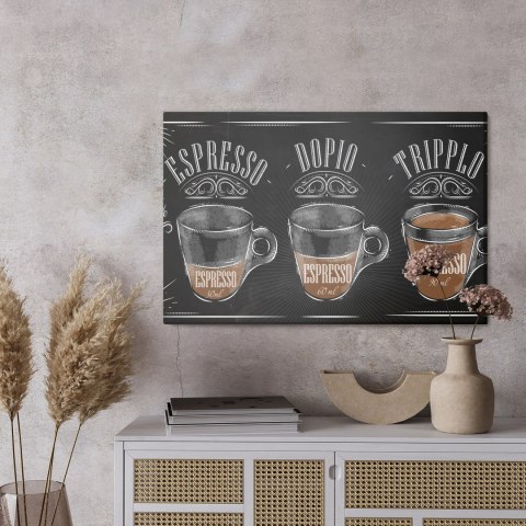 Obraz Na Płótnie Kawa Espresso W Stylu Vintage