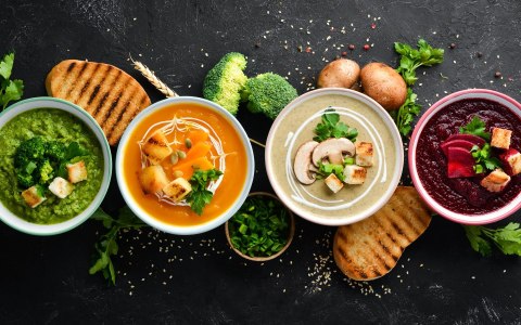 Obraz Wieloczęściowy Kremowe Zupy Warzywne