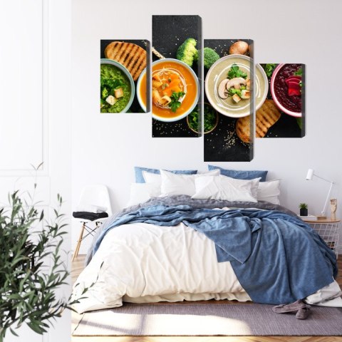 Obraz Wieloczęściowy Kremowe Zupy Warzywne
