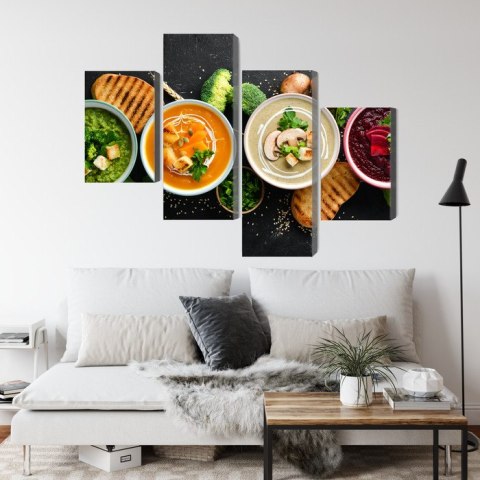 Obraz Wieloczęściowy Kremowe Zupy Warzywne