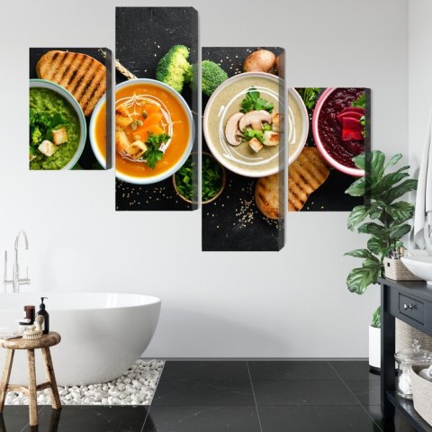 Obraz Wieloczęściowy Kremowe Zupy Warzywne