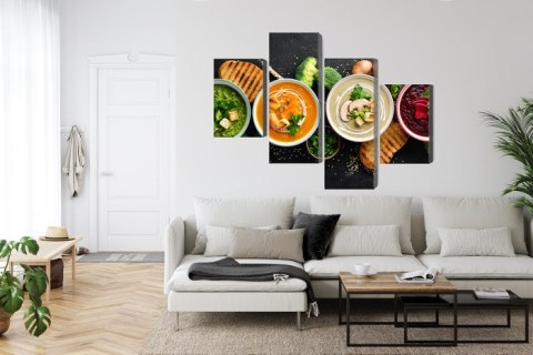 Obraz Wieloczęściowy Kremowe Zupy Warzywne
