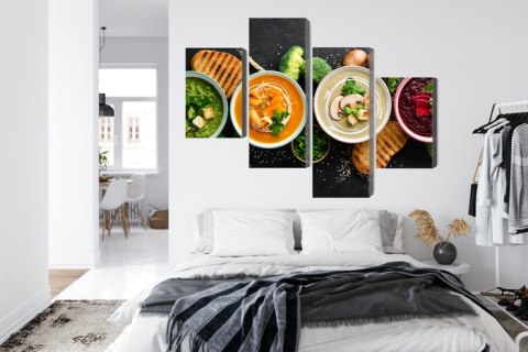 Obraz Wieloczęściowy Kremowe Zupy Warzywne