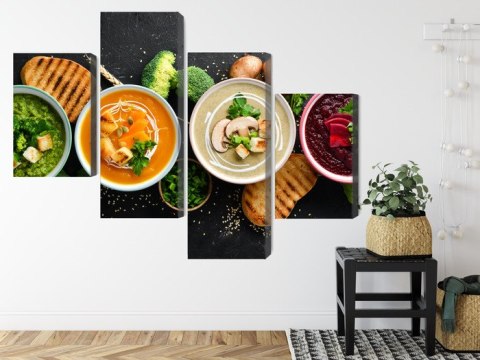 Obraz Wieloczęściowy Kremowe Zupy Warzywne