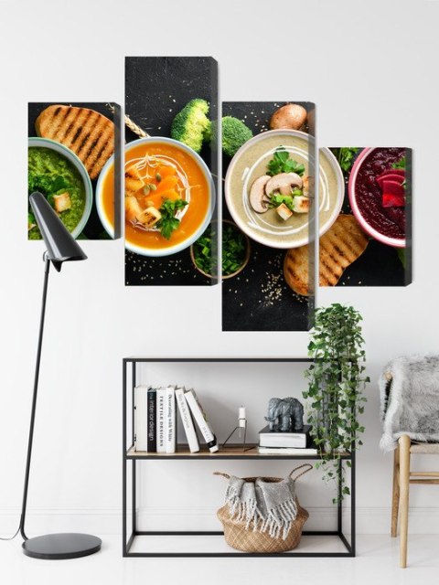 Obraz Wieloczęściowy Kremowe Zupy Warzywne