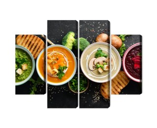 Obraz Wieloczęściowy Kremowe Zupy Warzywne