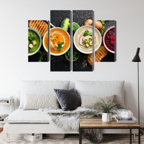 Obraz Wieloczęściowy Kremowe Zupy Warzywne