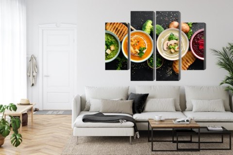 Obraz Wieloczęściowy Kremowe Zupy Warzywne