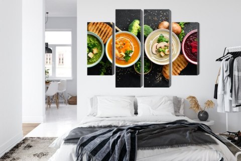 Obraz Wieloczęściowy Kremowe Zupy Warzywne