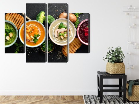 Obraz Wieloczęściowy Kremowe Zupy Warzywne