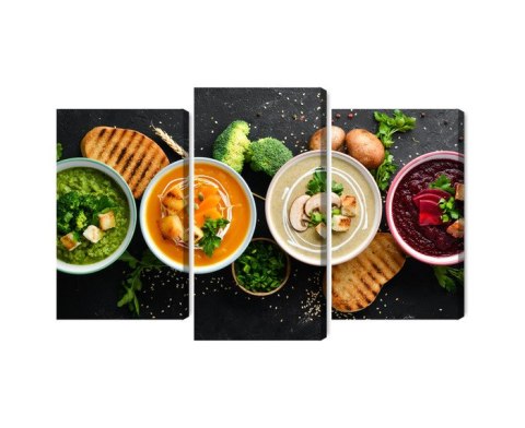 Obraz Wieloczęściowy Kremowe Zupy Warzywne
