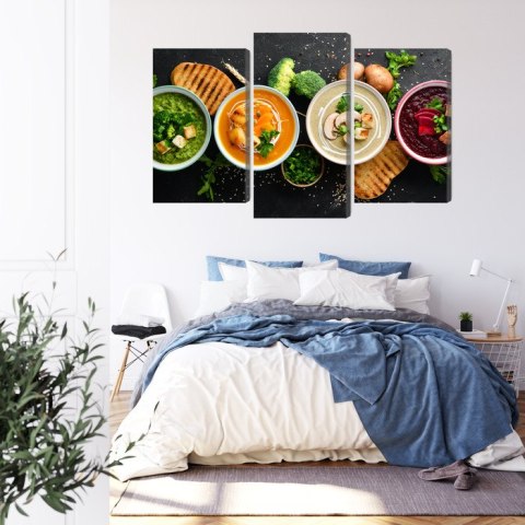 Obraz Wieloczęściowy Kremowe Zupy Warzywne