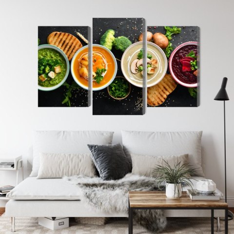Obraz Wieloczęściowy Kremowe Zupy Warzywne