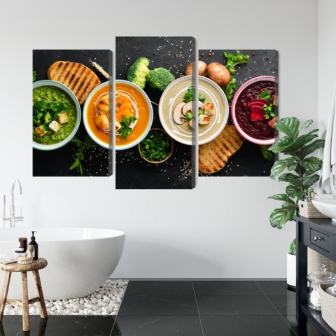 Obraz Wieloczęściowy Kremowe Zupy Warzywne