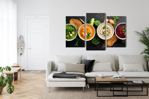 Obraz Wieloczęściowy Kremowe Zupy Warzywne