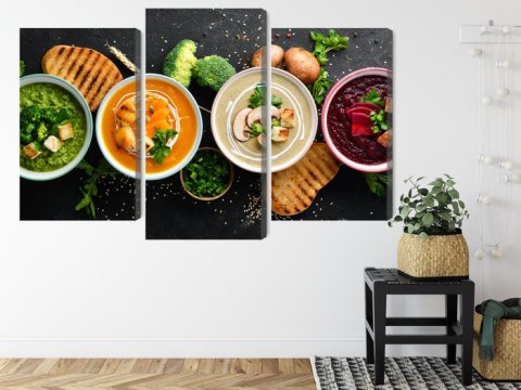 Obraz Wieloczęściowy Kremowe Zupy Warzywne