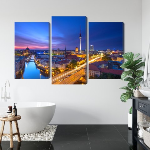Obraz Wieloczęściowy Panorama Berlina O Zachodzie Słońca Obraz Wieloczęściowy Panorama Berlina O Zachodzie Słońca
